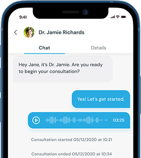Chat and Records App Screen